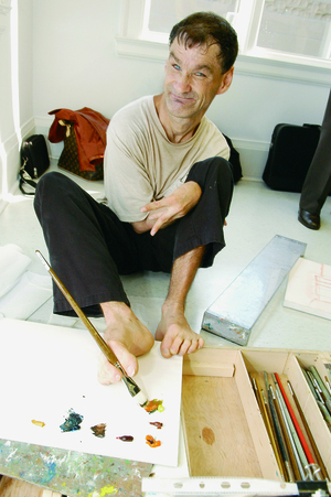 Foot painter Daniel LaFlamme 